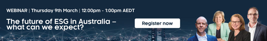 The future of ESG webinar registration